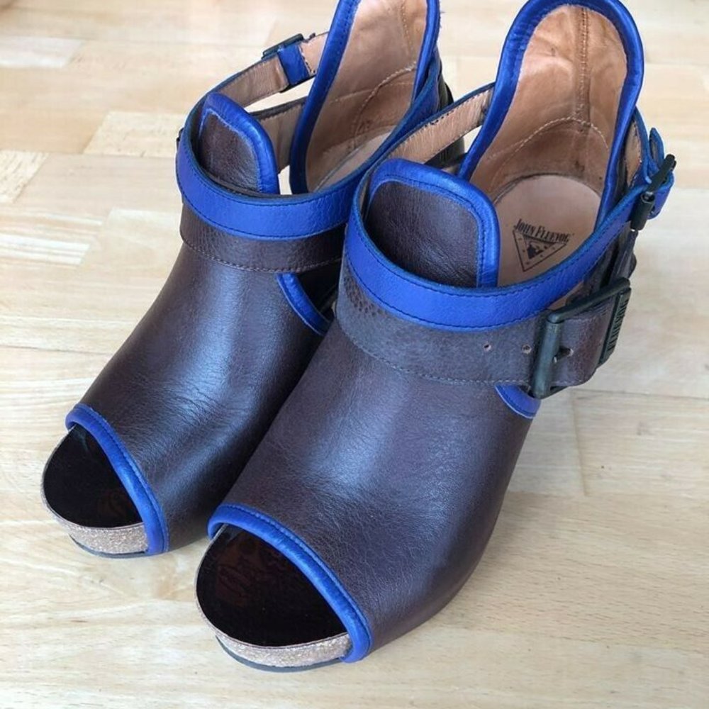 Fluevog Galileo, Brown & Purple, Size 7.5